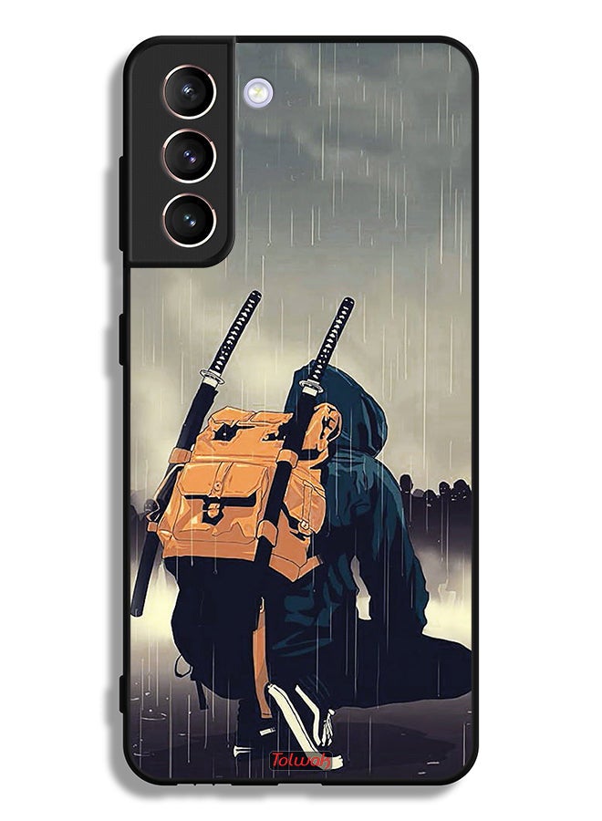 Tolwak Samsung Galaxy S21 Plus 5G Protective Case Cover Sword Samurai Digital Art - Image 3