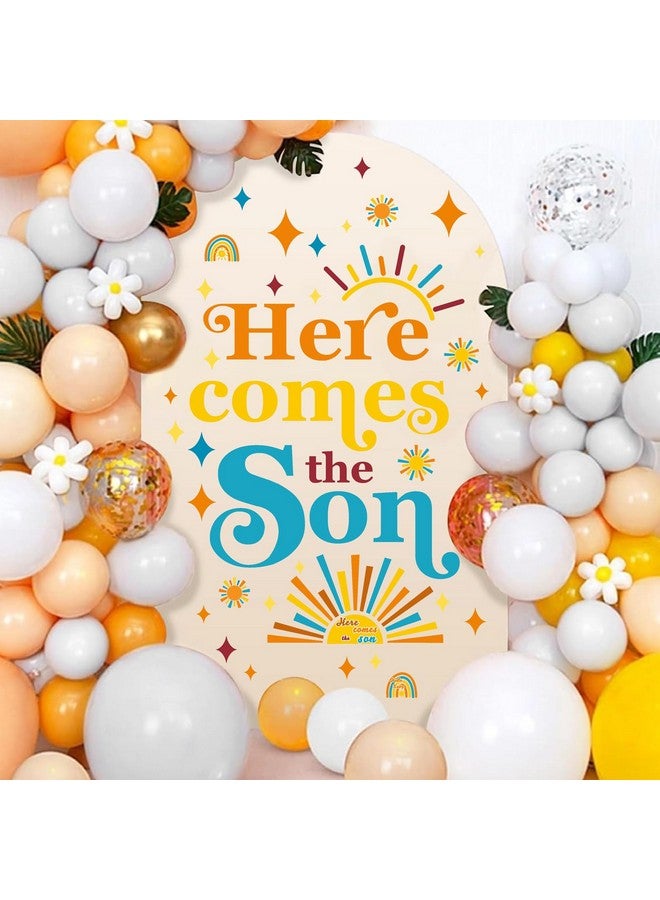 Barri Design Here Comes The Son Party Decal Baby Shower Backdrop Stickers for Arch Gender Reveal Decorations for Balloon Arch Stickers Welcome Baby Sign Decor Baby Boy Birthday Wall Decorations - Image 3