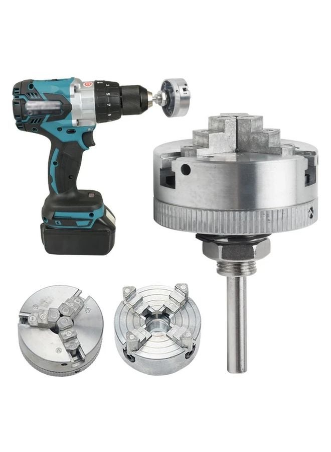 3 Jaw Self Centering Mini Lathe Chuck Set With Durable Connecting Rod For Woodworking - Image 4