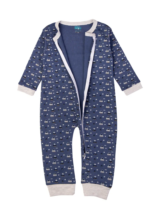Babies Basic 100% Cotton Printed Long Sleeves Jumpsuit/Romper/Sleepsuit For Babies