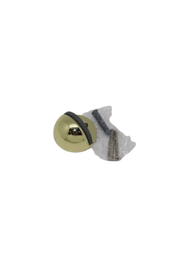 ROBUSTLINE Robustline Door Stopper | Half Round Floor Mount | Heavy Duty Brass Plated Finish  - Image 1