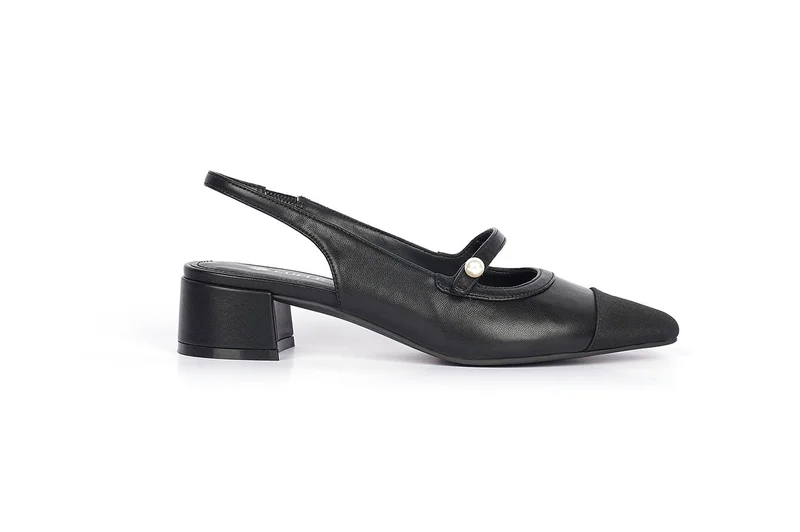 كابلي صندل بكعب أنيق وتصميم سلينجباك مثير