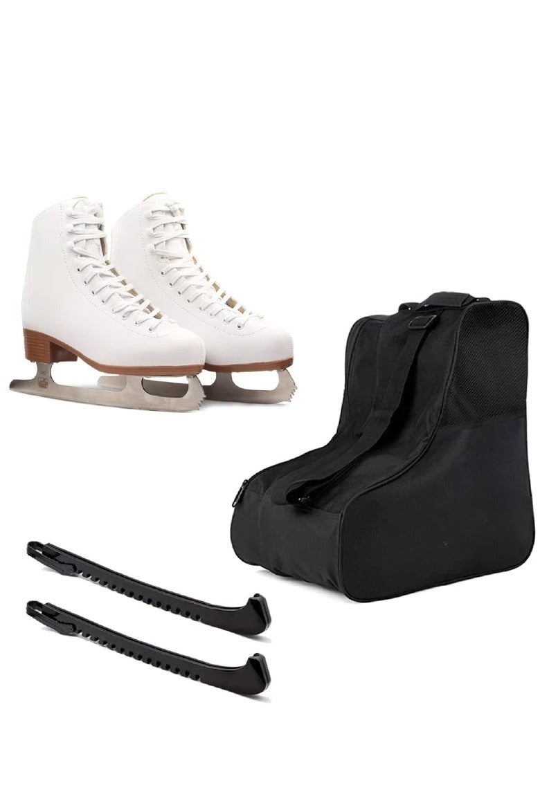 OVERS Figure Ice Skates Full Set for girls and Women Soft Snow Flakes Ice Skating Boot - Image 1