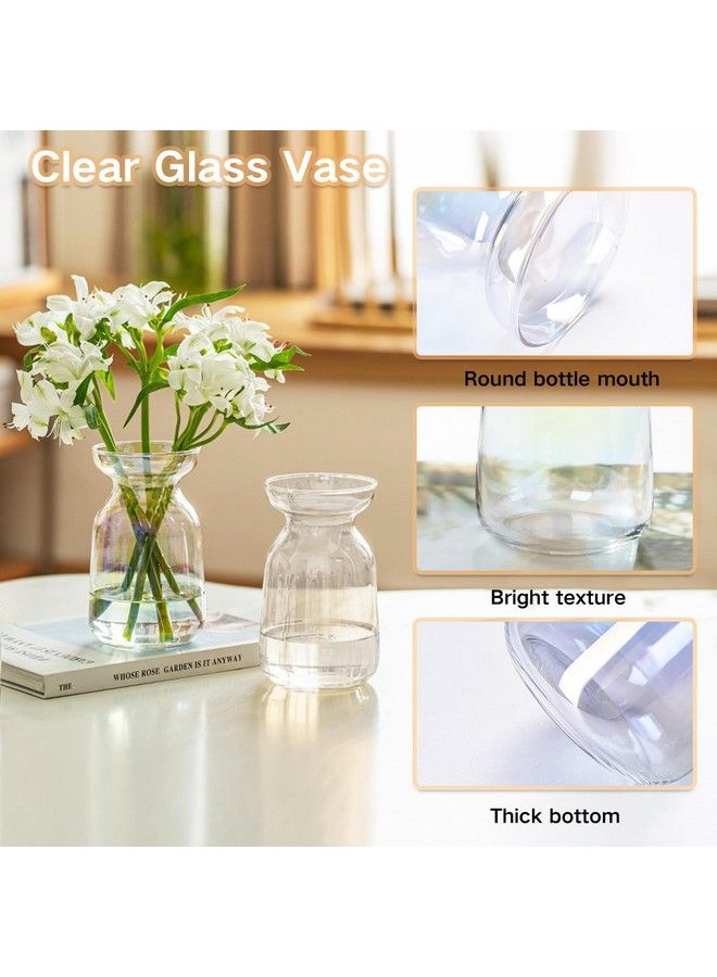 Gute Glass Vases For Decor Flower Vase For Home Decor Modern Decorative Flower Vase Centerpieces Living Room Kitchen Office Wedding Or Gifts(Clear) - Image 4