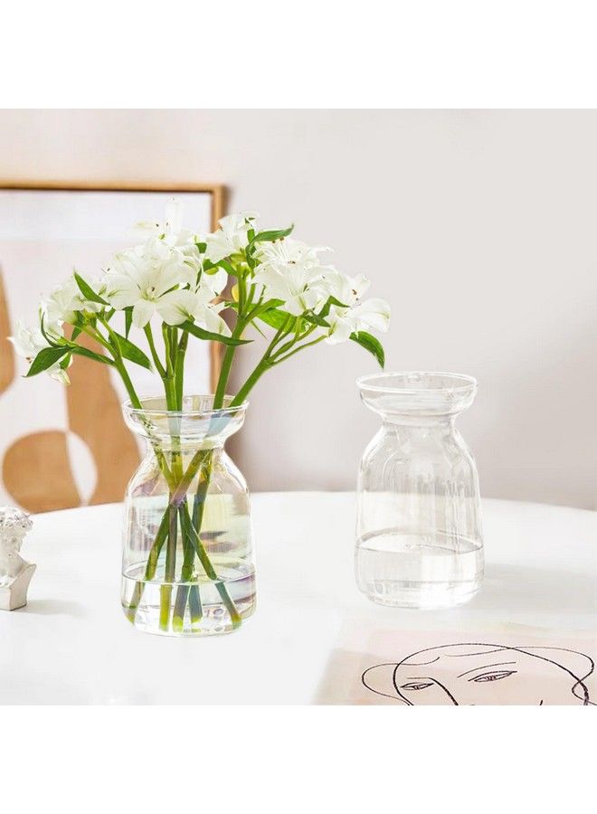 Gute Glass Vases For Decor Flower Vase For Home Decor Modern Decorative Flower Vase Centerpieces Living Room Kitchen Office Wedding Or Gifts(Clear) - Image 3