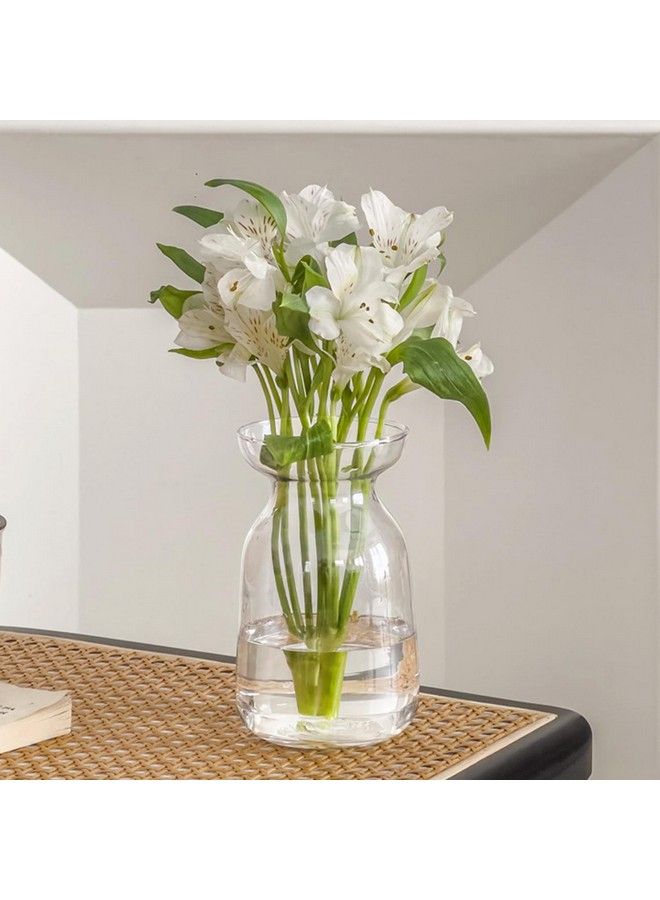 Gute Glass Vases For Decor Flower Vase For Home Decor Modern Decorative Flower Vase Centerpieces Living Room Kitchen Office Wedding Or Gifts(Clear) - Image 1