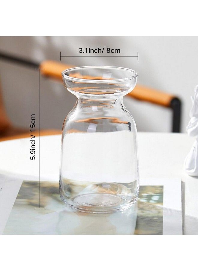 Gute Glass Vases For Decor Flower Vase For Home Decor Modern Decorative Flower Vase Centerpieces Living Room Kitchen Office Wedding Or Gifts(Clear) - Image 5