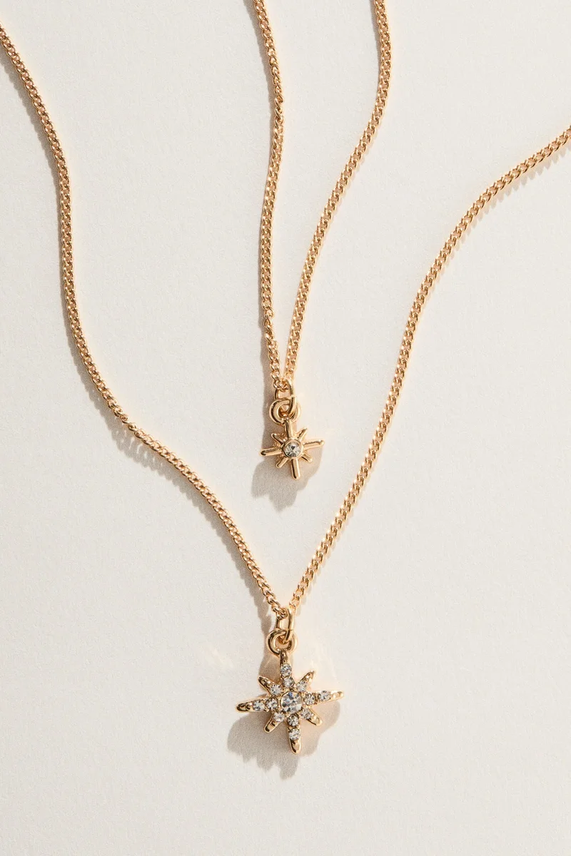 Two-strand pendant necklace