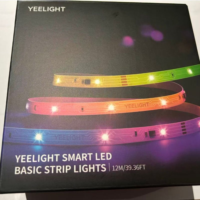 يلايت شريط إضاءة LED ذكي من Yeelight بتقنية RGBIC، 6 متر/12 متر، متزامن مع الموسيقى، تحكم بالتطبيق، ألوان متعددة للأجواء، لغرف الألعاب وغرفة المعيشة والممر - Image 1