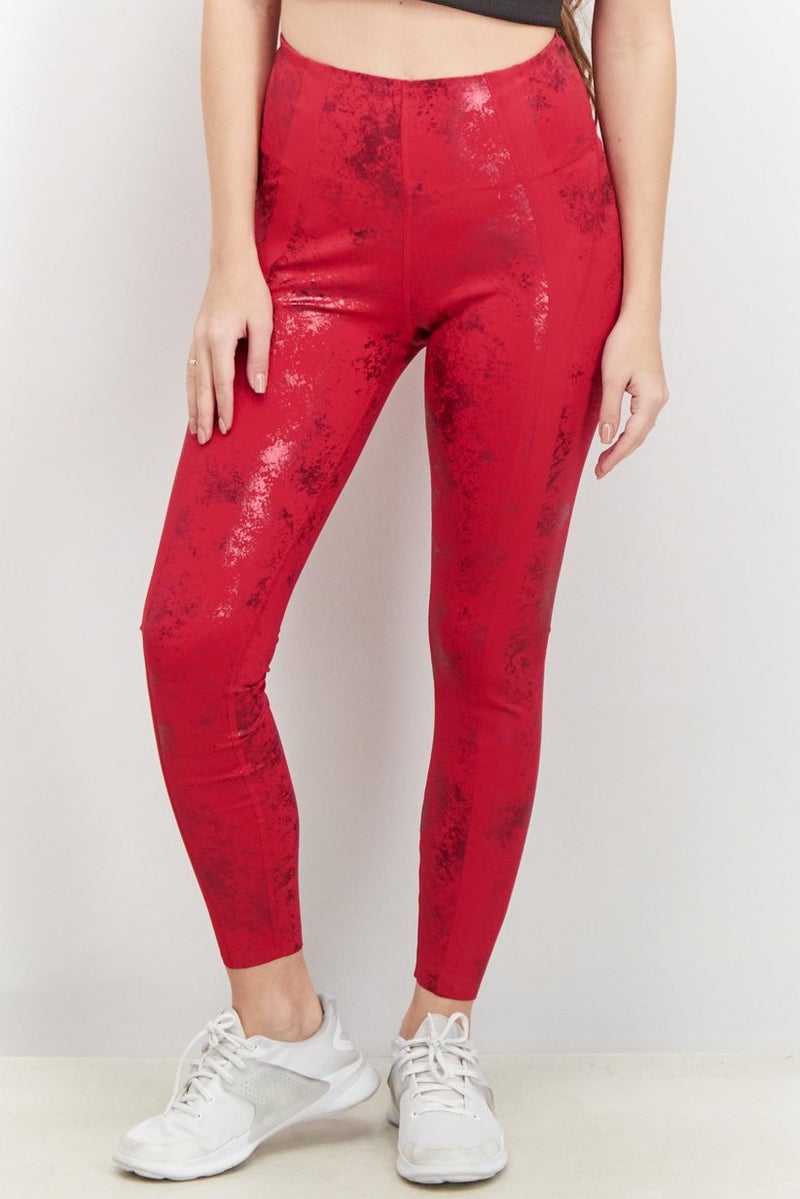 PUMA سروال تدريب نسائي بقصة عادية، أحمر فراولة - Image 1