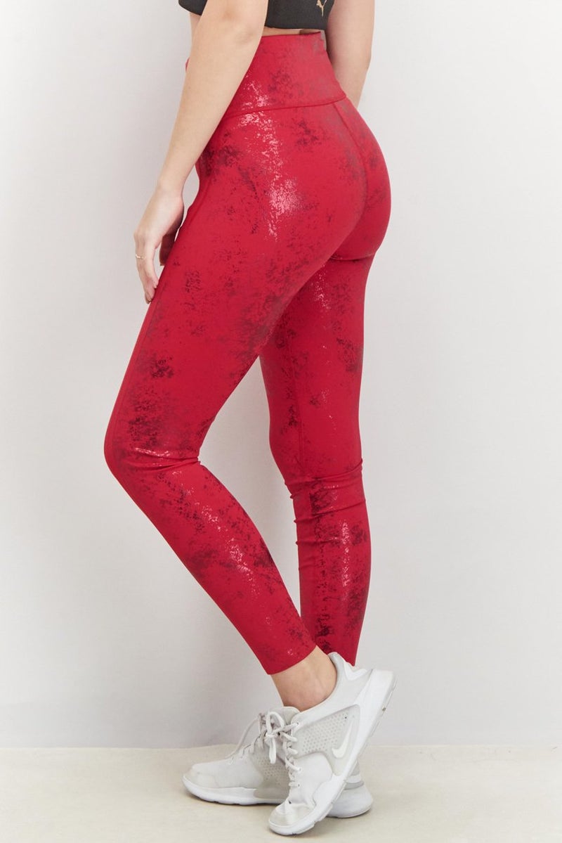 PUMA Women Regular Fit Pull On Training Leggings, Strawberry Red - Image 2