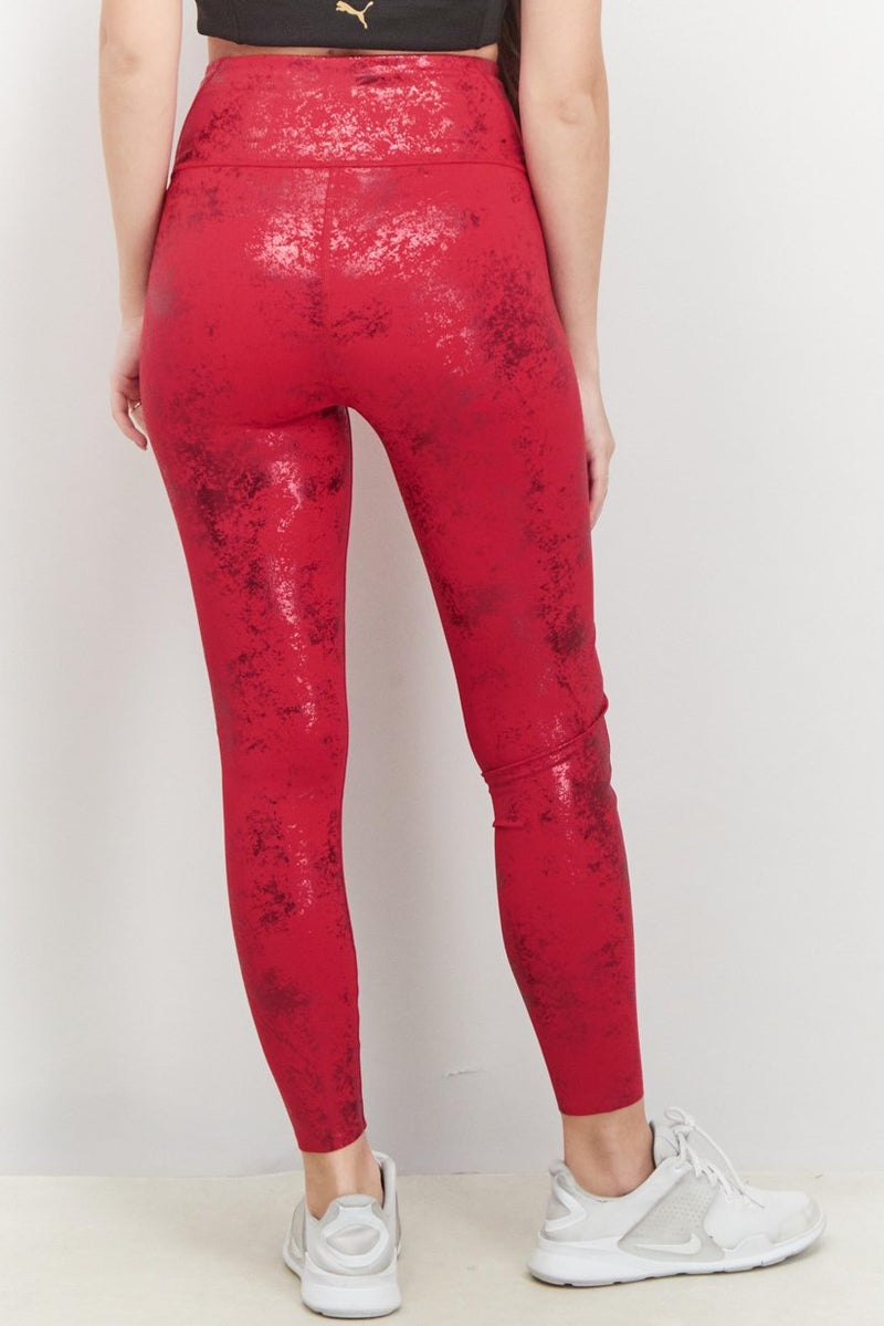 PUMA Women Regular Fit Pull On Training Leggings, Strawberry Red - Image 4