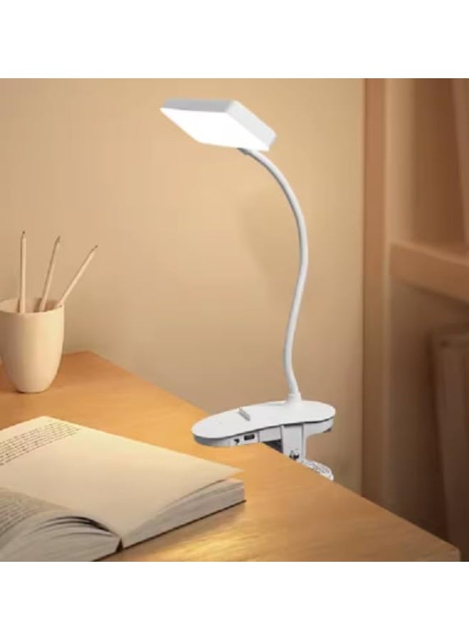 أباجورة مكتب ذ تحكم تاتش وإضاءة قابلة للتعديل ​مصباح مكتب LED بـ 3 مستويات إضاءة حماية للعين وتصميم عصري بمشبك. - Image 1