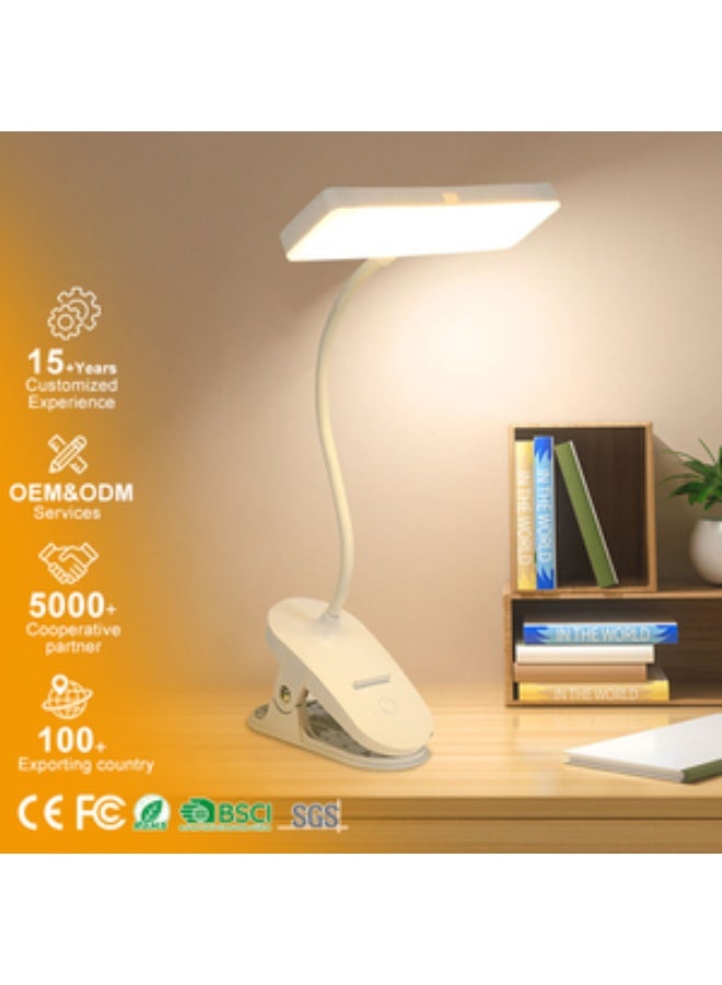 أباجورة مكتب ذ تحكم تاتش وإضاءة قابلة للتعديل ​مصباح مكتب LED بـ 3 مستويات إضاءة حماية للعين وتصميم عصري بمشبك. - Image 3
