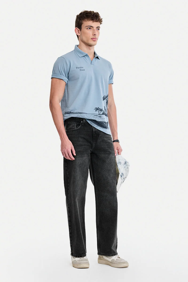 SNITCH Black Black Solid Straight Fit Casual Jeans for Men | Best Price UAE