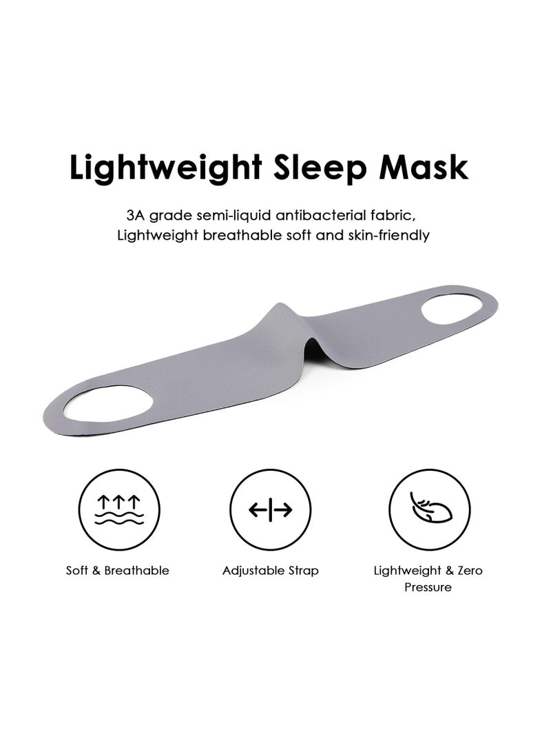 3pc Over-The-Ear Sleeping Mask Set with Ear Loops - Ultra-Soft Lightweight Eye Mask for Men, Women, Couples - Ideal for Travel, Yoga, Nap - Includes Earplugs - Image 5