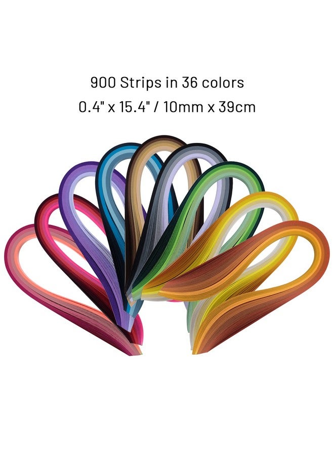 YURROAD 10Mm X 39Cm Paper Quilling Strips Kits 900 Strips  - Image 2