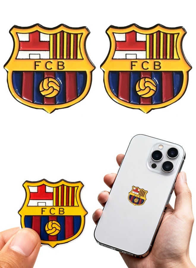 2 Pcs Barcelona Metal Sticker for Mobile or Any Smooth Surface Small Size Phone Sticker - Image 1