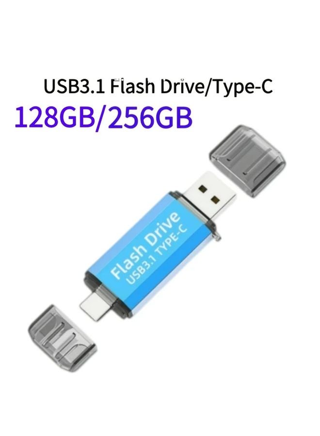 LansTen 128GB USB C Flash Drive 2 in 1 USB 3 1 and Type C Thumb Drive High Speed 90 MB s OTG for Huawei MacBook - Image 1