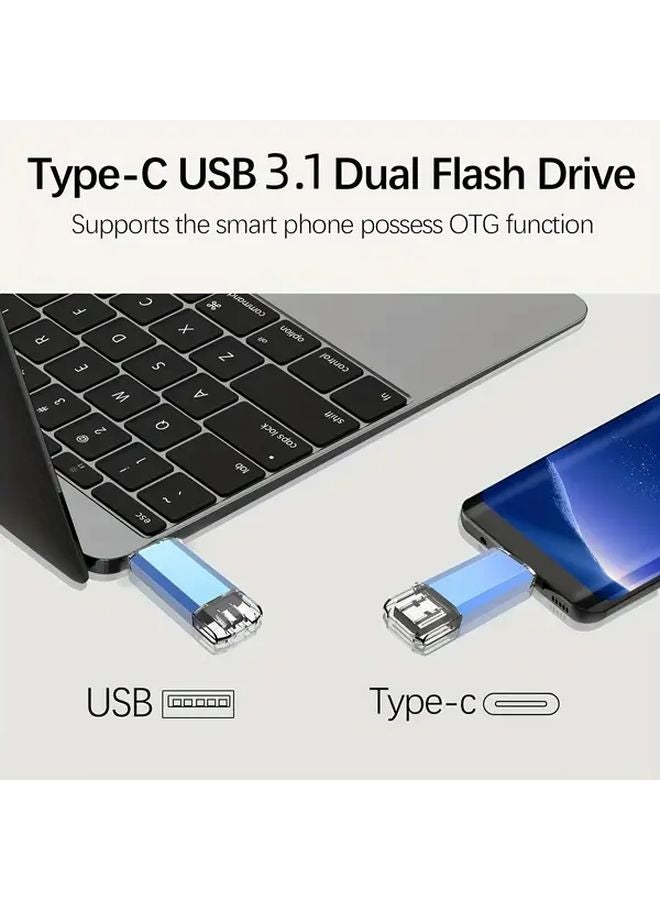 LansTen 128GB USB C Flash Drive 2 in 1 USB 3 1 and Type C Thumb Drive High Speed 90 MB s OTG for Huawei MacBook - Image 4