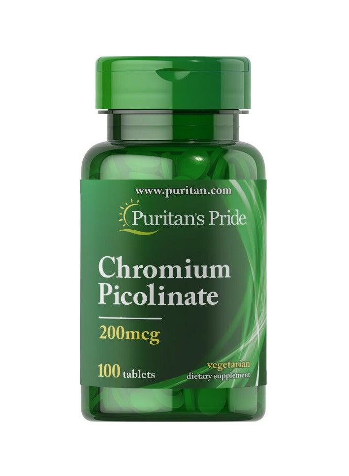 بوريتانز برايد PP CHROMIUM PICOLINATE 200MCG SIZE 100