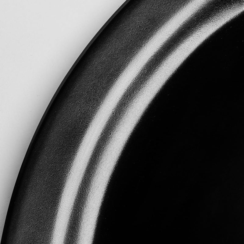 MN 3 Piece Premium Melamine Oval Serving Plate Black | Easy to Store Durable Shatterproof Dishwasher Safe Multiple Sizes | Unbreakable Melamine Oval Serving Plate (40cm) - Image 3