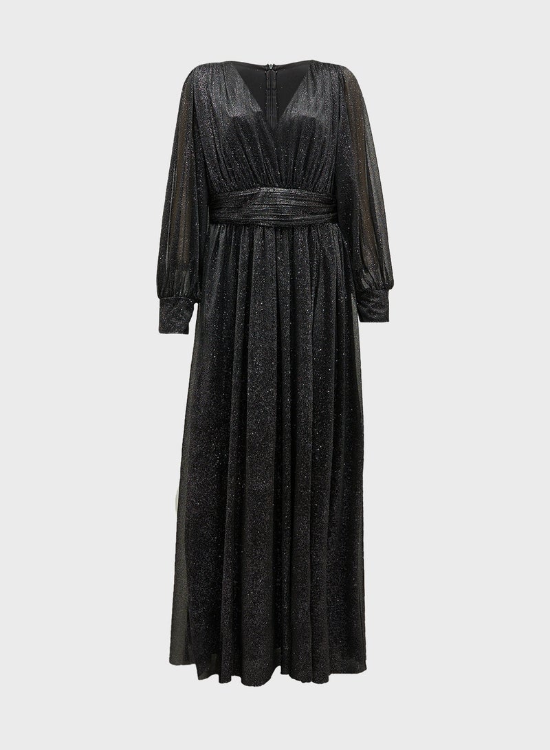 Khizana Plus Size Shimmer A-Line Dress  - Image 1