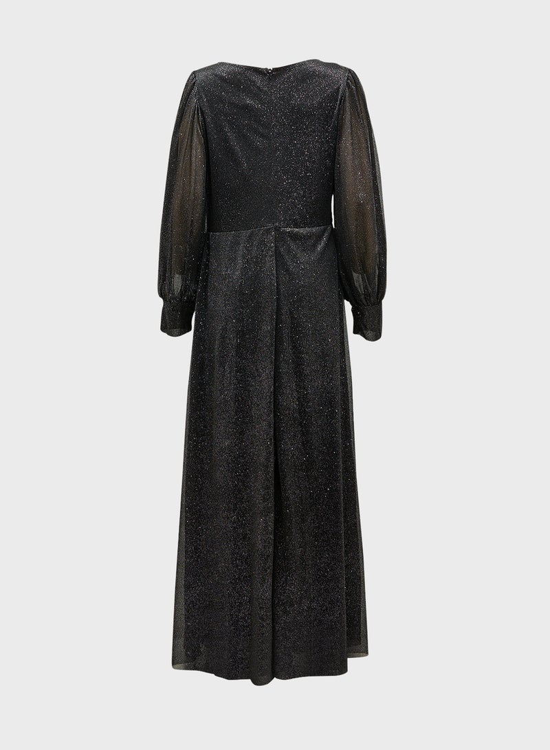 Khizana Plus Size Shimmer A-Line Dress  - Image 2