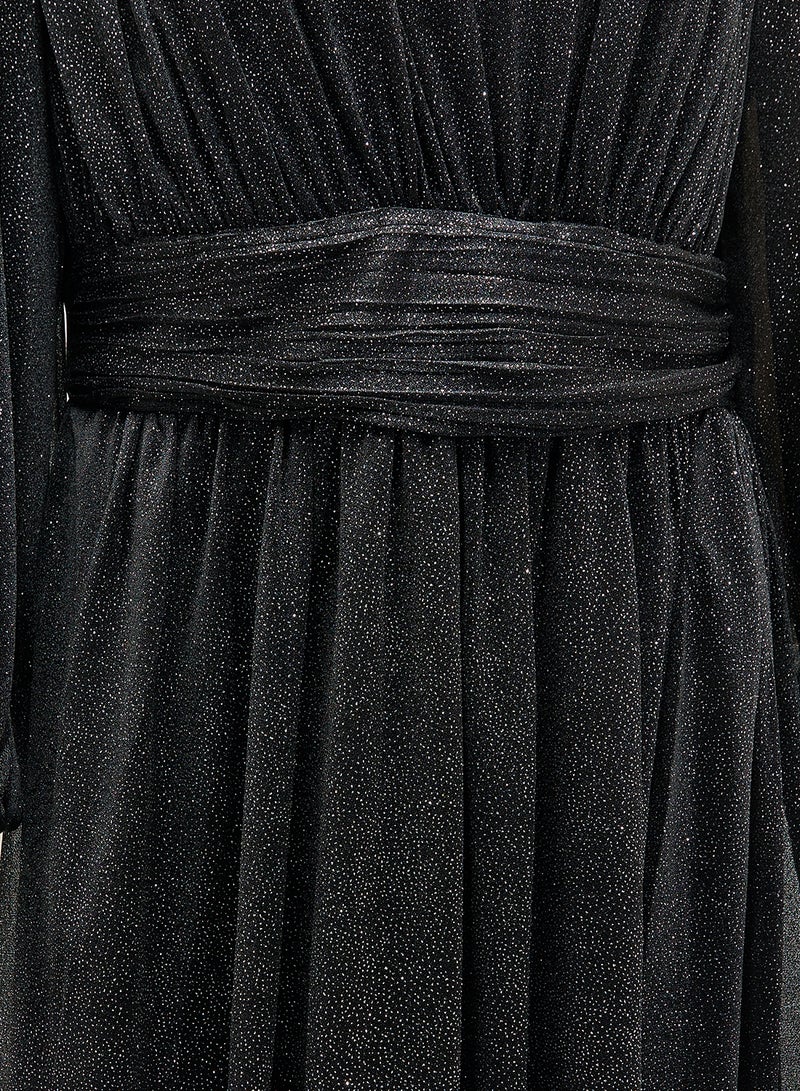 Khizana Plus Size Shimmer A-Line Dress  - Image 3