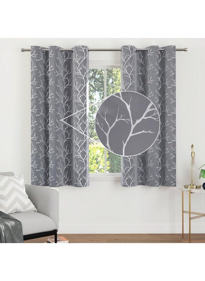 Encasa XO Printed Blackout Curtains 6 Ft, 2 Pcs | Silver Foil Twigs Grey Design I Room Darkening - Blocks 85% Light | Sound And Heat Reduction For Bedroom, Living Room I Machine Wash, Opaque - pzsku/Z03C6DDF68D0D8BB33686Z/45/_/1738305869/dd606e0b-e219-4c5e-a616-c94522b1ef45