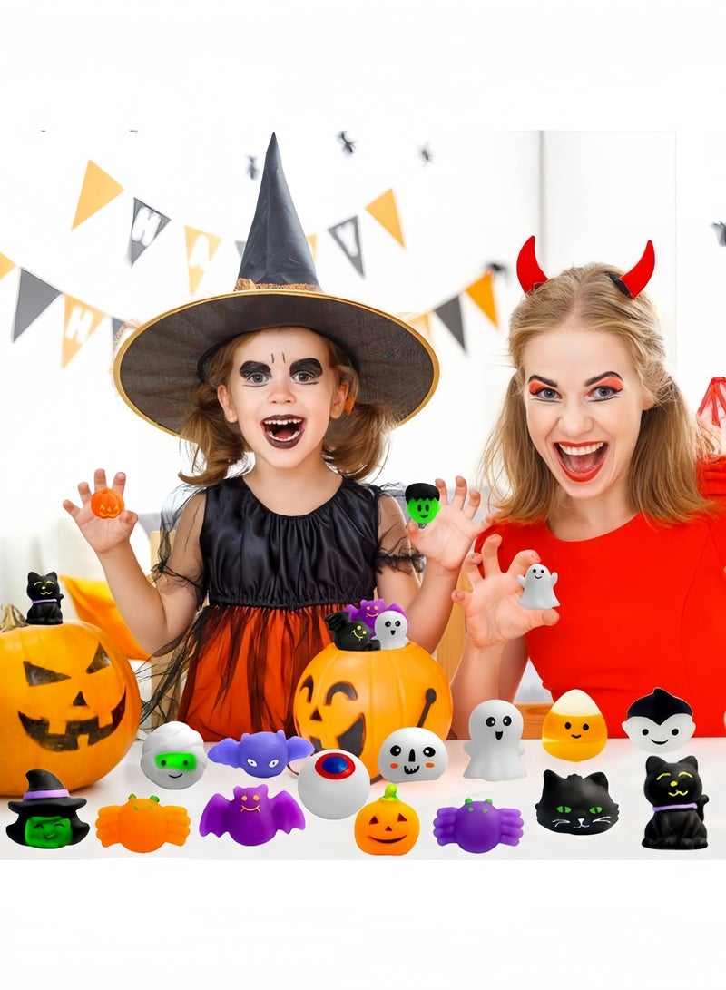 CCOVERY 48Pcs Halloween Mochi Squishy Toys Halloween Classies Character Squishy Squeeze Toys Kawaii Squishies Fidget Toys Halloween Party Favors Treat Bags Gifts for Trick or Treat - Image 2