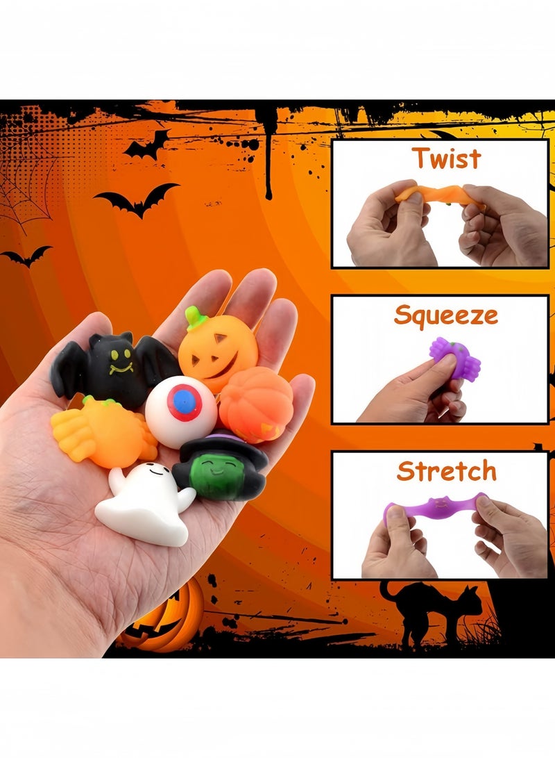 CCOVERY 48Pcs Halloween Mochi Squishy Toys Halloween Classies Character Squishy Squeeze Toys Kawaii Squishies Fidget Toys Halloween Party Favors Treat Bags Gifts for Trick or Treat - Image 3