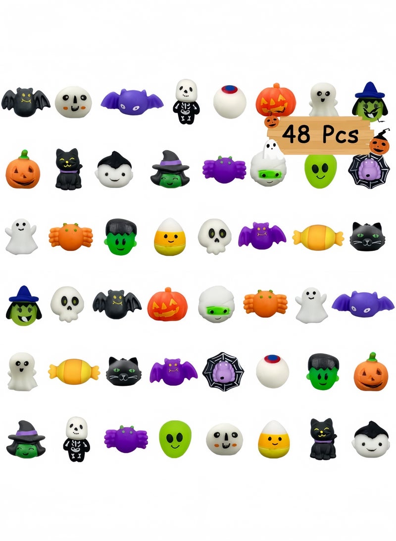 CCOVERY 48Pcs Halloween Mochi Squishy Toys Halloween Classies Character Squishy Squeeze Toys Kawaii Squishies Fidget Toys Halloween Party Favors Treat Bags Gifts for Trick or Treat - Image 4