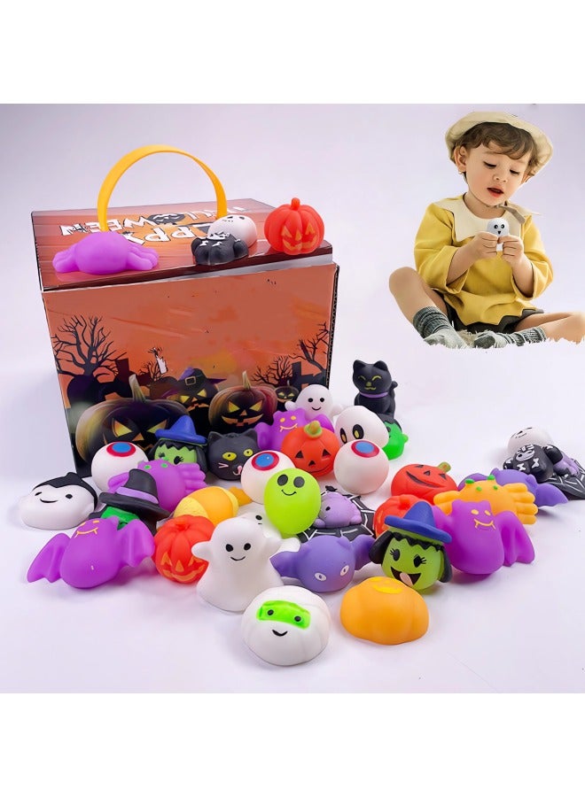 CCOVERY 48Pcs Halloween Mochi Squishy Toys Halloween Classies Character Squishy Squeeze Toys Kawaii Squishies Fidget Toys Halloween Party Favors Treat Bags Gifts for Trick or Treat - Image 1