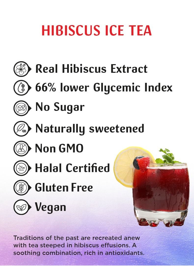 Just Chill Drinks Co. - Hibiscus Iced Tea Syrup Made From 100% Real Flower Extract 1 Litre - Image 1