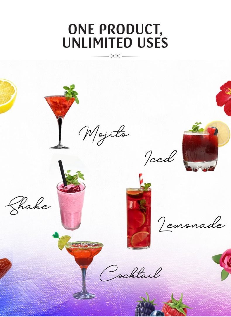 Just Chill Drinks Co. - Hibiscus Iced Tea Syrup Made From 100% Real Flower Extract 1 Litre - Image 1
