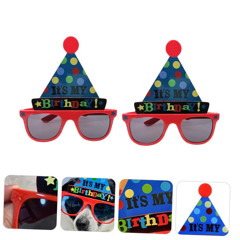 Fun Birthday Glasses Hats 2 Pack Lightweight Photo Props For Party Celebrations - Image 3