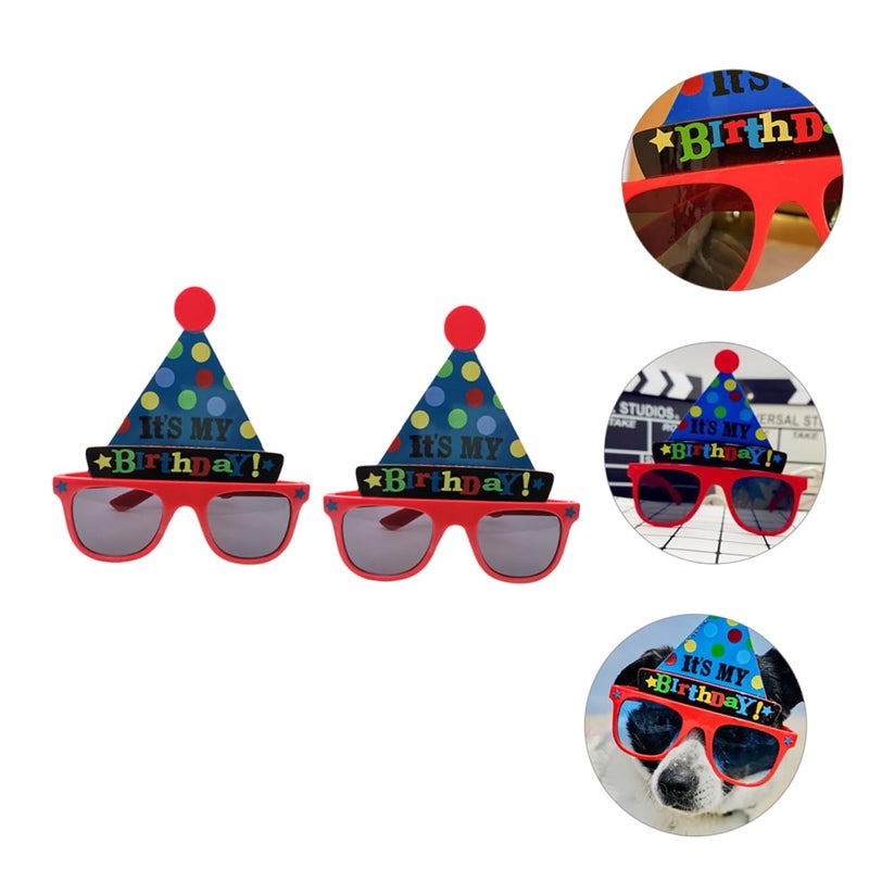 Fun Birthday Glasses Hats 2 Pack Lightweight Photo Props For Party Celebrations - Image 4