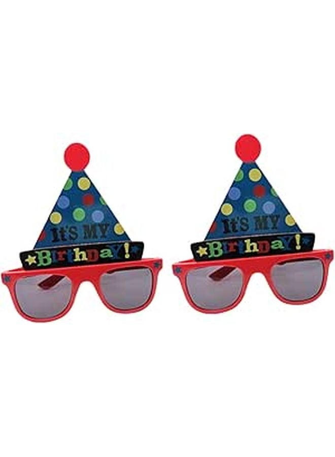 Fun Birthday Glasses Hats 2 Pack Lightweight Photo Props For Party Celebrations - Image 1