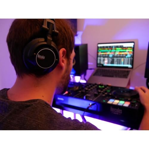 Hercules HDP DJ60 Closed-Back Over-Ear DJ Headphones with Optimal Noise Isolation, Circumaural Design, Attached Spiral Cable, and Ultra-Soft Ear Pads (Black) - Image 5