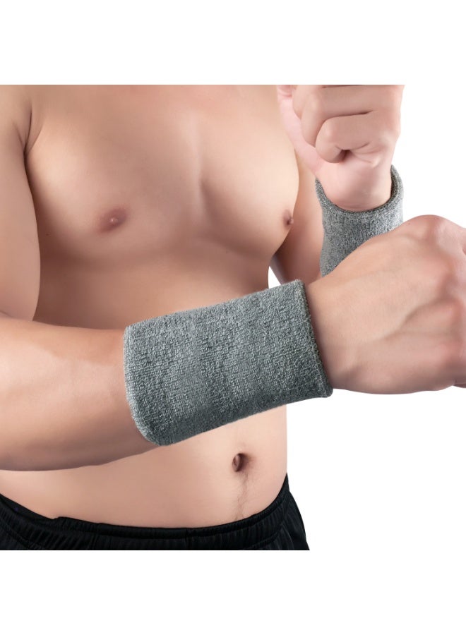 3 أزواج من الأساور الرياضية للرجال والنساء، أساور معصم للتنس والبادمينتون والجمباز وكرة السلة، دعامة معصم ودعم للمعصم - Image 2