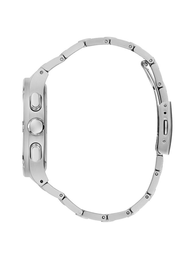 GUESS - GUESS Men's 42mm Watch - Silver Strap Blue Dial - GW0572G1 - Image 1