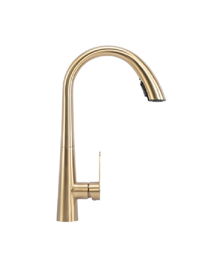 Aqua Drop Elegant and Modern Design Stainless Steel Kitchen Mixer Brushed Gold 30.5 x 10.4 x 26 cm JS-K087BG - Image 2