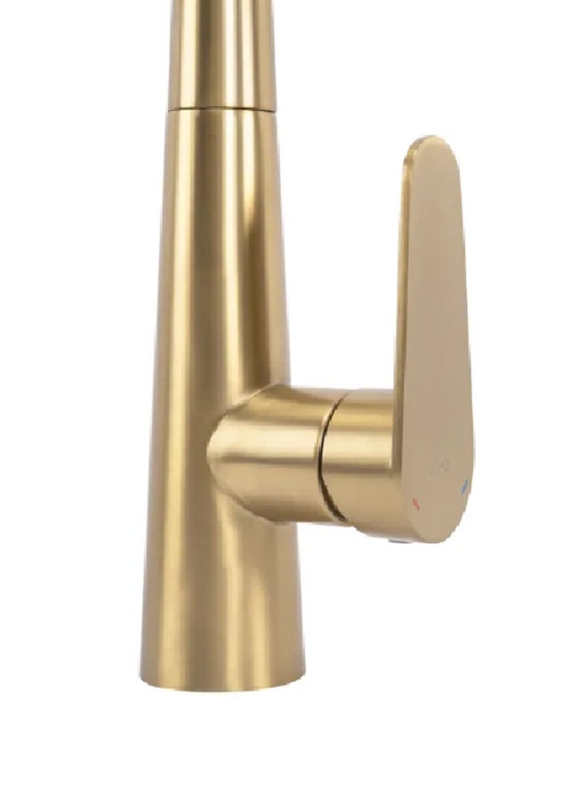 Aqua Drop Elegant and Modern Design Stainless Steel Kitchen Mixer Brushed Gold 30.5 x 10.4 x 26 cm JS-K087BG - Image 3