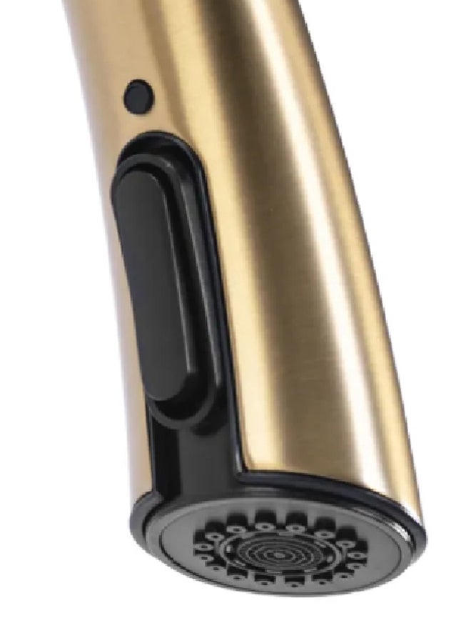 Aqua Drop Elegant and Modern Design Stainless Steel Kitchen Mixer Brushed Gold 30.5 x 10.4 x 26 cm JS-K087BG - Image 4