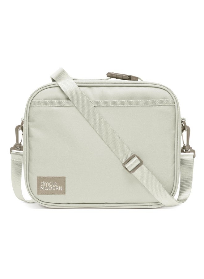 Simple Modern Simple Modern Hadley with Shoulder Strap | Lunch Box for Kids, Teens, and Adults | Insulated Bag for Girls, Boys, Women, Men | Meal Containers with Exterior and Interior Pockets | Almond Birch  - Image 1
