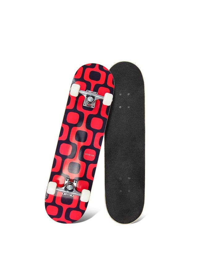 Spartan Ipanema Expert Skateboard 31" for Kids & Teens | 7-Ply Maple Wood Deck | 5" Heavy Duty Aluminum Trucks | 54x36mm PU Cast Wheels | Precision ABEC‑7 Bearings | Supports Up to 50KG | SP-1002 - Image 1