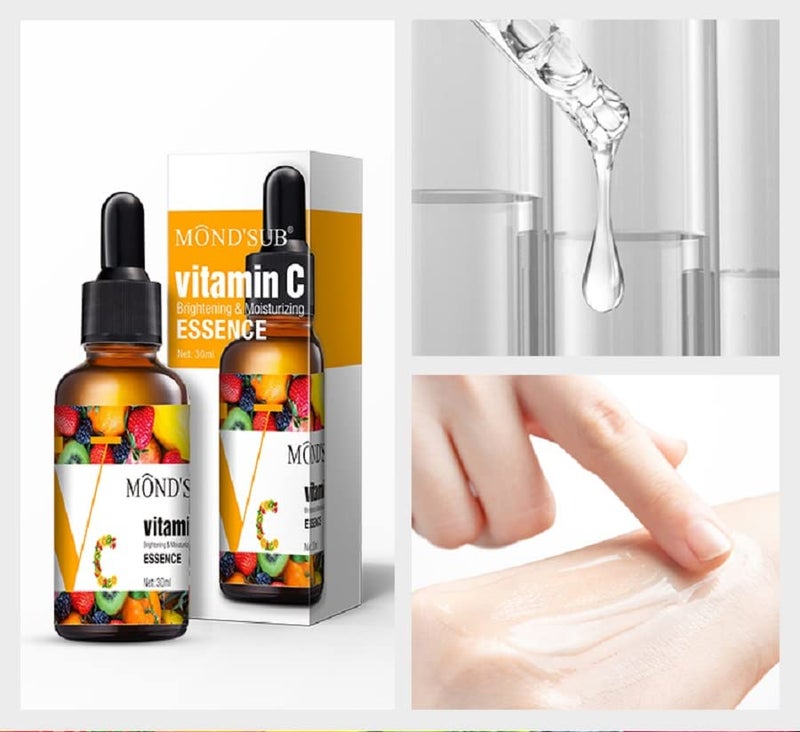 Mond'sub Mondsub Vitamin C Serum for face with Ethyl Ascorbic Acid Hyaluronic Acid for Hyperpigmentation 30ml with FREE Wespro BioCellulose Under Eye Mask made with Fermented Coconut Water Pack of 5 - Image 4
