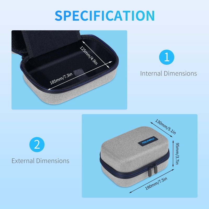 FEELWORLD Carring Case Compatibel 5-6 Inch Camera Field DSLR Mointor - Image 3