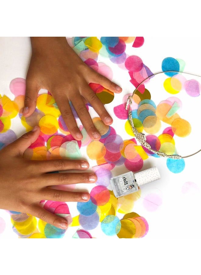 Miss NELLA CONFETTI CLOUDS–Safe Special Glitter Clear Nail Polish for Kids, Non-Toxic & Odor Free Formula for Children and Toddlers, Natural Water Based for Easy Peel Off - Image 4
